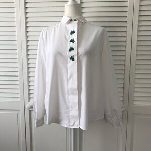 SILVERCORD Cotton Blend White Holiday Shirt Size 14